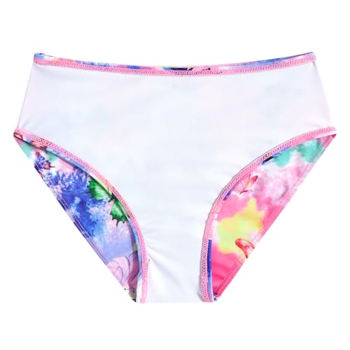 Image of Girls Rash Guard 3 Piece Swimsuit Set UPF 50+ Long Sleeve Swim Skirt Sets Size 6-12 Years