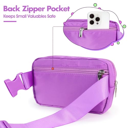 Image of PainZieteg Fanny Pack for Girls Chenille Letter Belt Bag Crossbody for Kids | Preppy Nylon, Waterproof, Gold-Plated Zipper, Adjustable Strap, Birthday Christmas Easter Gifts for 4-13 Year Old Teen Girls