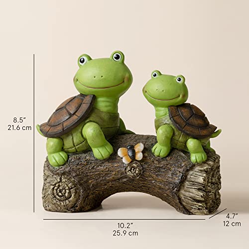 image for LA JOLIE MUSE Garden Statue Turtles Figurine - Cute Frog Face Turtles 