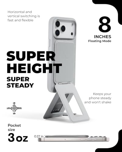 Image of MOFT Phone Tripod Stand Selfie Stick x Tombogo for iPhone, Multi-Angles iPhone Stand, Lightweight & Portable Phone Holder, Strong Magnets, MOVAS Vegan Leather, Jet Black (Without Card Slot)