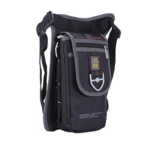 Kawei Knight Nylon Messenger Shoulder Leg Bag Fanny Pack Color Black, Medium #TOP1