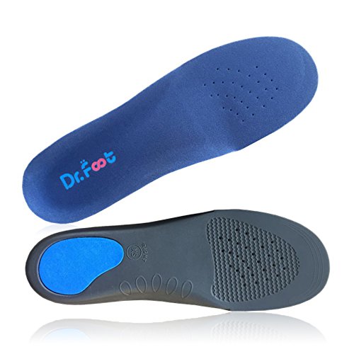 Dr. Foot Full Orthotics Shoe Insoles - Arch Support Inserts Correct Flat Feet, Over-Pronation...