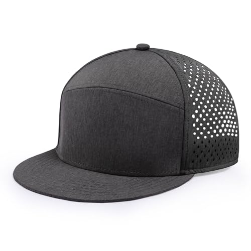 Bild: Oversize XXL Blanko Flatbill Mesh Quick Dry Snapback Cap, Flat Bill Camper Cap Large Head Hats Plus Size Adjustable 58.4 cm-64.8 cm, Dunkel_Grau, XX-Large f�r 28,70 EUR bei amazon.de