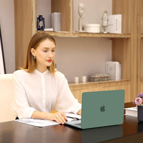 MOSISO Compatible with MacBook Air 13 inch Case M1 2021 2020 2019 2018, Hard Shell for MacBook Air M1 Case 13.3 inch A2337 A2179 A1932 & Keyboard Cover & Screen Film & Storage Bag, Midnight Green - Image 4