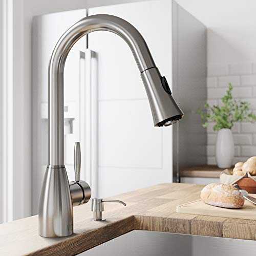 VIGO VG02013ST 16 H Aylesbury Single-Handle with Pull-Down Sprayer Kitchen Faucet in Stainless Steel