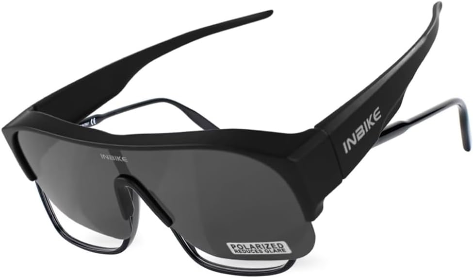 INBIKE Polarized Fit Over Glasses Sunglasses UV400 Protection for Men Women Cycling Driving