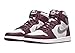 Nike Women's WMNS Air Jordan 1 Mid Trainers, Bordeaux White Metallic Silver, 9 Men