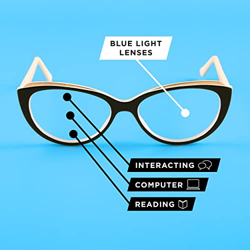 Foster Grant Sofia Vergara X Women S Linda Blue Light Multi Focus™ Glasses Reading, Berry, 52mm US by Foster Grant - Image 3