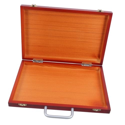 Toddmomy Portable Wooden Painting Storage Box Lightweight European Style Art Supply Organizer Multi-functional Drawing Tool Case For Students And Artists