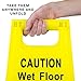 Bolthead Industrial Caution Wet Floor Signs | 2-Sided Bilingual Warning, Piso Mojado | Slip & Fall Accident Prevention | 3 Pack
