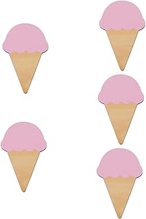 Cabilock 5 Sets ice Cream Hook Wooden Keychain Childrens Hangers for Clothes Towel Hangers pet leashes Hanger Bathroom Towel Hooks self-Adhesive Hanging Hooks Kids Wall Hooks Hook Decor hat