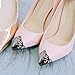 2 Pieces Metal Shoes Pointed Protector for Shoes Protection Decoration Accessories Solid Color Repair Supplies Shoes Tips Cap, Black