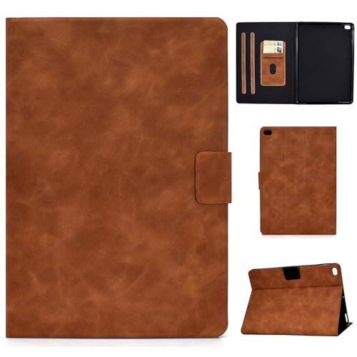 DayQiQiPu Custodia per Huawei MediaPad T1 (T1-A21L/A22L/A23L/A21W) 9,6 Pollici Cover Stile Retro in PU pelle Copertura Flip Leggera con Supporto Portafoglio con Auto Sleep/Wake, Marrone