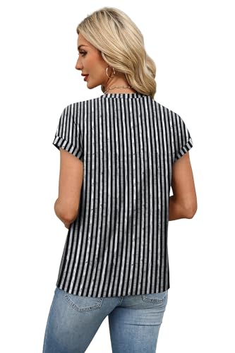 Image of Alaroo Womens Summer Tops Short Sleeve Shirts Crew Neck Tshirt Cute Trendy Tunic Blouses (S-3XL)