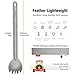 TiTo Titanium Long Handle Spork and Spoon Eco-Friendly Ultralight Portabale Flatware for Outdoor Camping Backpacking Hiking Travel Picnic Tableware with Bag(Spork)