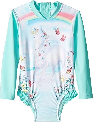 Image of Seafolly Girls' Long Sleeve Surf Tank One Piece Swimsuit