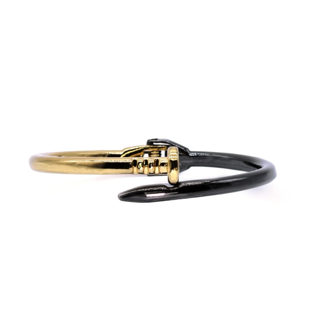 BDM Bracciale Donna Oro Regolabile: Gioiello In Acciaio Inox, Placcato Oro, Antiallergico - Regalo Perfetto