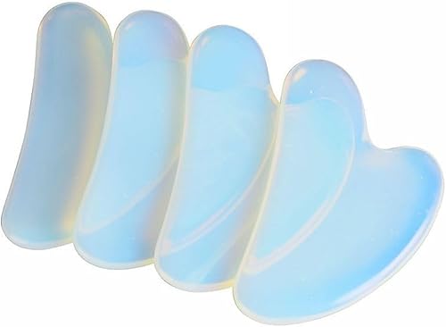 Miniatura 6 de Herramienta de cuarzo natural con forma de corazón de cristal Gua Sha, herramienta de masaje de spa, herramienta de masaje facial para cuello,