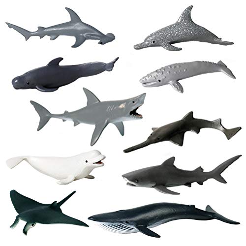 FLORMOON Mini Figuras Figuras de Animais Do Mar Realista Animal Brinquedo de simulação Aprendizagem