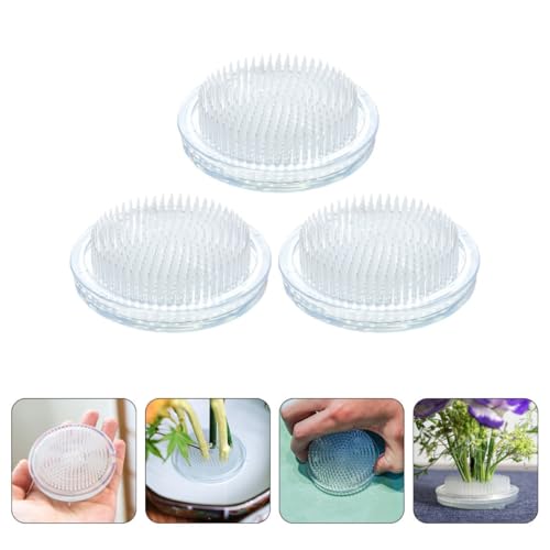 Ranas de flores redondas de plástico para arreglos de mesa pack de 3 soportes reutilizables 6