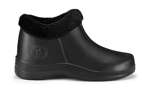 ESTRO Gummistiefel Gefüttert Herren Clogs - Regenstiefel Herren Gefütterte Gummistiefel Damen Kurz Regenschuhe Damen A16 (41, Schwarz 2)