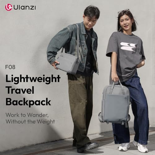 Image of ULANZI F08 Camera Bag Lightweight, Professional Splash-Proof Photography Camera Case Travel for Photographers Unisex Drone DSLR Mirrorless Camera Lens Tripod Holder 16'' Laptop-18L