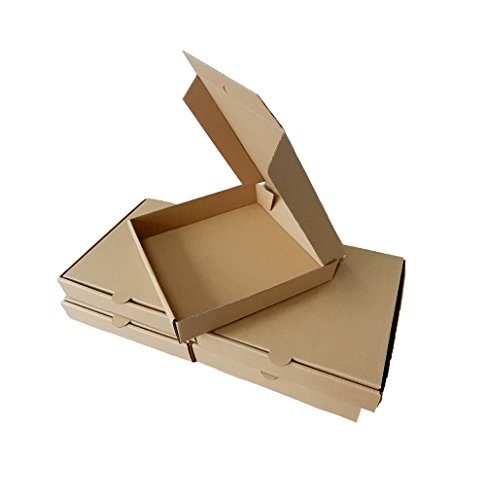 Ecomojiware 9Inches Pizza Boxes Kraft Pizza Paperboard Take Out Containers Packing Boxes 10 Pieces (10, 9 Inches)