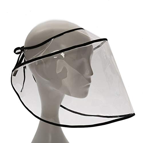 LOLO 2 Pcs PVC transparent cover dustproof, anti-fog anti-spit saliva visor Haze fisherman hat Protective cap for men women