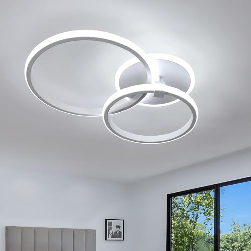Comely Plafoniera LED Soffitto, 42 W 4700 LM Lampada da Soffitto Moderna, Bianco Rotondo Lampadario LED Soffitto per Soggiorno Camera da Letto Cucina Sala da Pranzo, 6500K