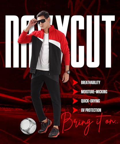 Image of Men's Active Sports Jacket - Lightweight, Windcheater, Winter Wear, Polyester, Regular Fit, Dri-Fit, Long Sleeves, Zipper Closure - Perfect for Gym, Running & Travel.