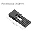 uxcell 30pcs 2.54mm Pin Header Jumper Cap Lengthened Short Circuit Connection Cap Mini Micro Jumper Bridge Plug Black