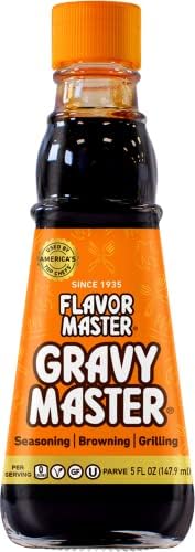 Gravy Master: Grilling, Seasoning and Browning Sauce - Ready to Use - 1 Bottle (5 fl oz) - Vegetarian, No Gluten, Kosher, Pareve - Grill, Glaze, Braise, Steak Crust - Made in the USA Since 1935