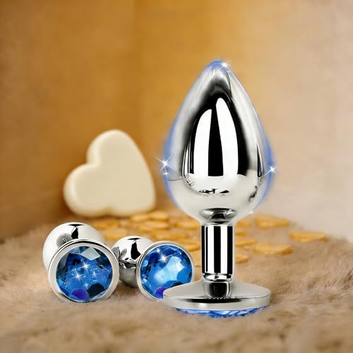 Générique Kk04-3 Tailles De Produit Lisse En Acier Inoxydable (Bleues Diamant) Adaptées Aux Jeux De Nuit Pour Hommes Et Femmes