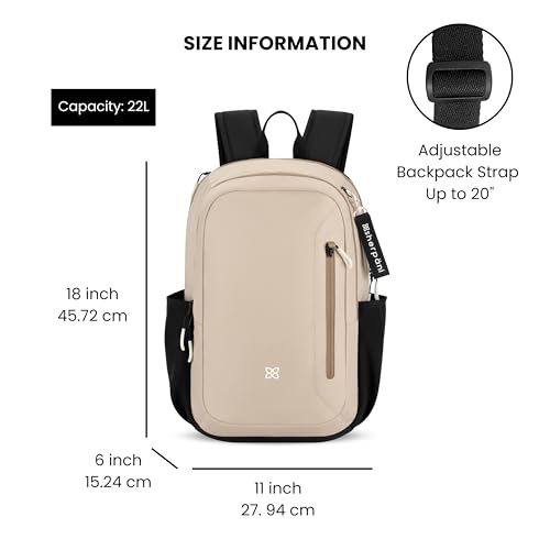 Image of Sherpani Getaway, Casual Daypack Backpacks, Laptop Backpack, 22L Travel Backpack for Women, Travel Gift, Fits 15'' Laptop, RFID Protection (Con Leche)