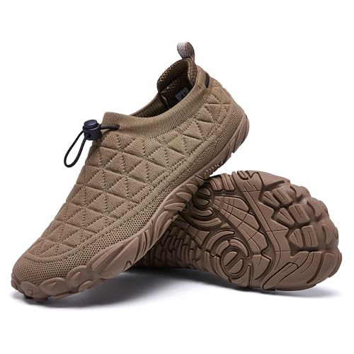 Barefoot Water Shoes for Women Men Minimalist Zero Drop Walking Shoes,Beach Outdoor Runing Gym Footwear Khaki