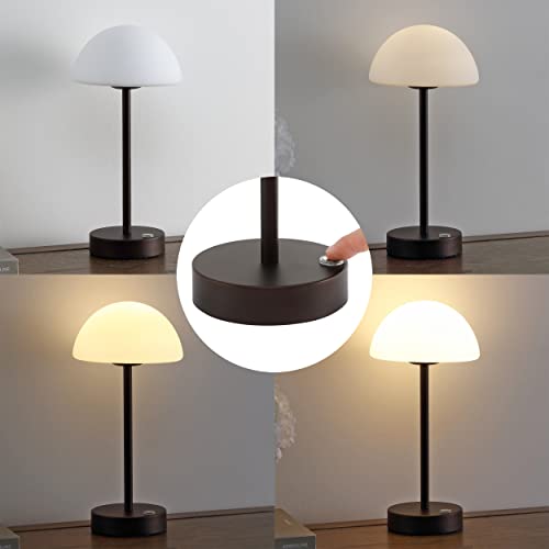 Image of JONATHAN Y Xavier 12.5 inch Metal Cordless LED Table Lamp, Oil Rubbed Bronze