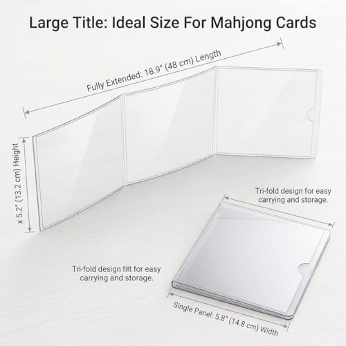 Protector de Cartas Mahjong 4 Unidades 6 1/8x4 3/4 Pulgadas miniatura 2