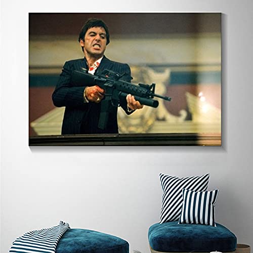 Superyufeng Godfather Scarface Canvas Art Poster And Wall Art Picture Print Modern Family Bedroom Decor Posters 16X24Inch(40X60Cm) #TOP4