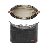 GIVLEFLY Purse Organizer with Zipper Liner,Tote Bag Organizer Inserts,Multiple Pockets Cup & Umbrella Position Medium Handbag Dividers with Handle, Fit for Longchamp Neverful (Dark gray,Medium)