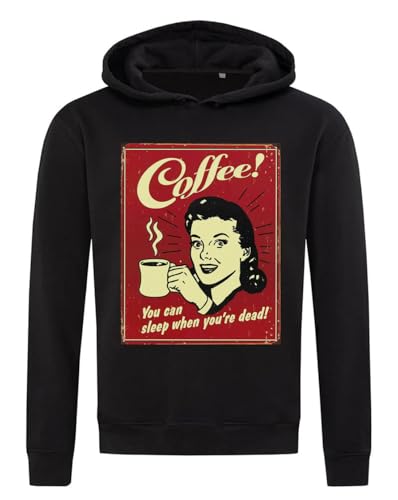 Sweat à capuche noir You can Sleep When You're Dead en coton mélangé 3XL