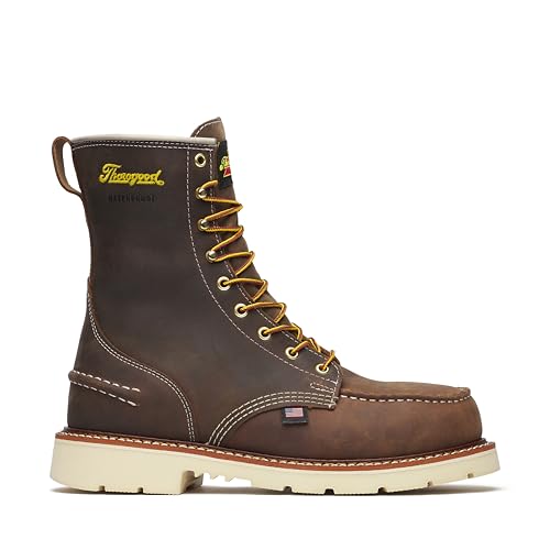 Thorogood 1957 Series – Waterproof – 8" Steel Safety Toe – Moc Toe Maxwear 90 Men's Durable Work Boots for Tough Jobs2