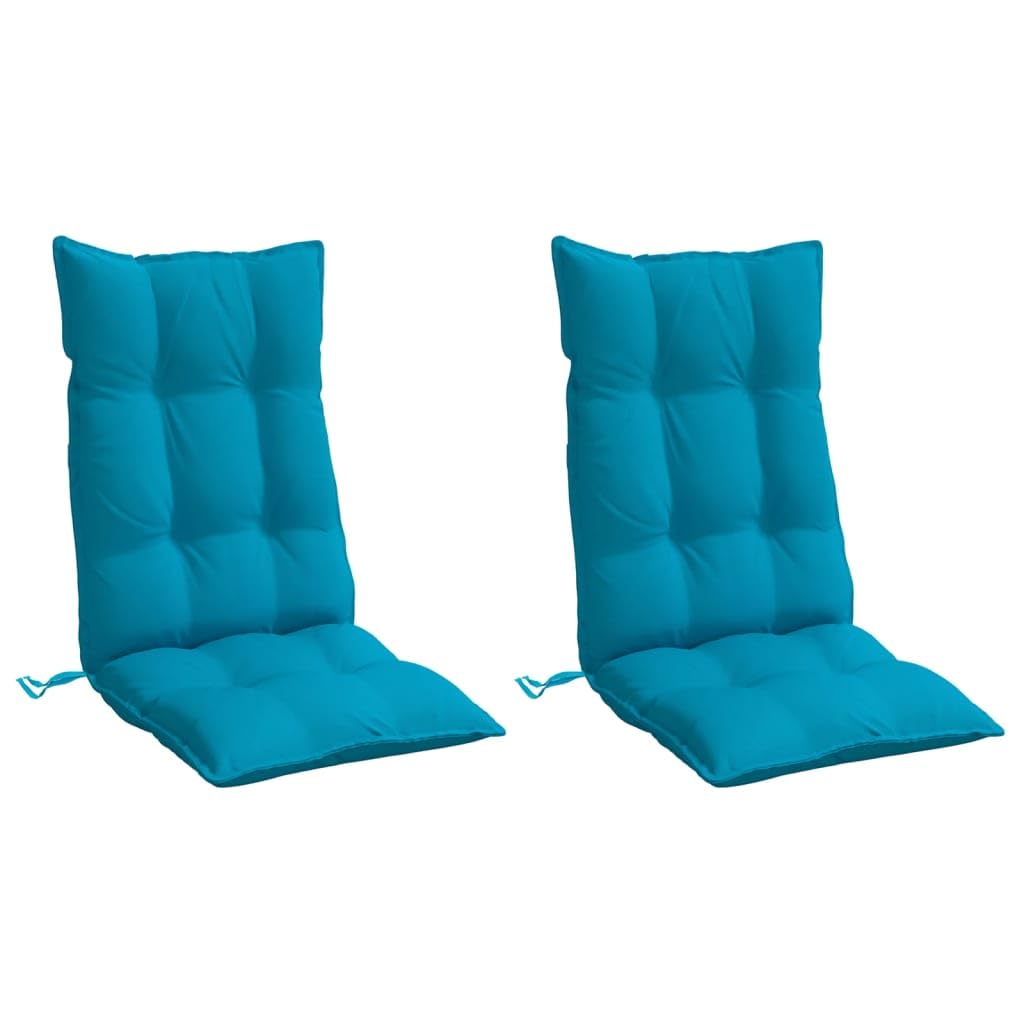 Generico Cuscini Sedia con Schienale Alto 2 pz Blu Chiaro Tessuto Oxford,Casa e Giardino,Arredo,Cuscini per sedie-377614