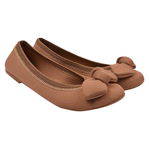 Sapatilha Feminina Bico Redondo Marrom Eleganteria Tamanho:40;Cor:Marrom