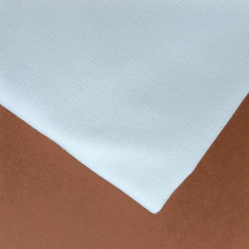 Image of Zuchi Premium Casement Embroidery Fabric Off White Half Meter (50x147 cm) | Medium Weight Fabric for Hand Embroidery, Needlework, Pouch, Cushion Cover DIY Crafts, Smooth Weave for Clean Stitches