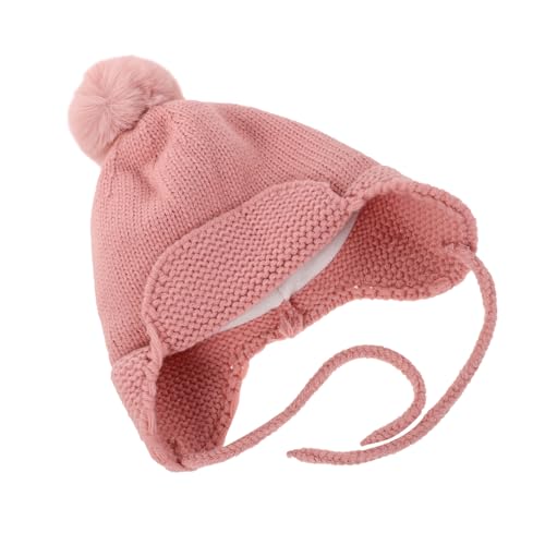 Ipetboom Gorro de Invierno para Niña con Orejeras y de Punto con Diseño de para Recién Nacidos y Niñas Protección para Días Fríos de Invierno