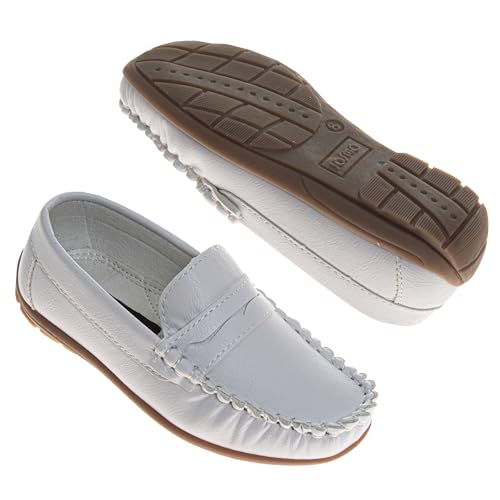 Image of Josmo Boys Moccasin Driving Loafers - Casual Dress Penny Slip On Boat Shoes (Sizes: 5-10 Toddlers / 11-13 Little Kids / 1-5 Big Kids)