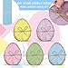 Whaline 5Pcs Retro Easter Egg Wooden Signs Colorful Egg Shape Rustic Farmhouse Tiered Tray Decor with Hemp Rope Spring Vintage Table Centerpieces for Gift Home Office Party Supplies