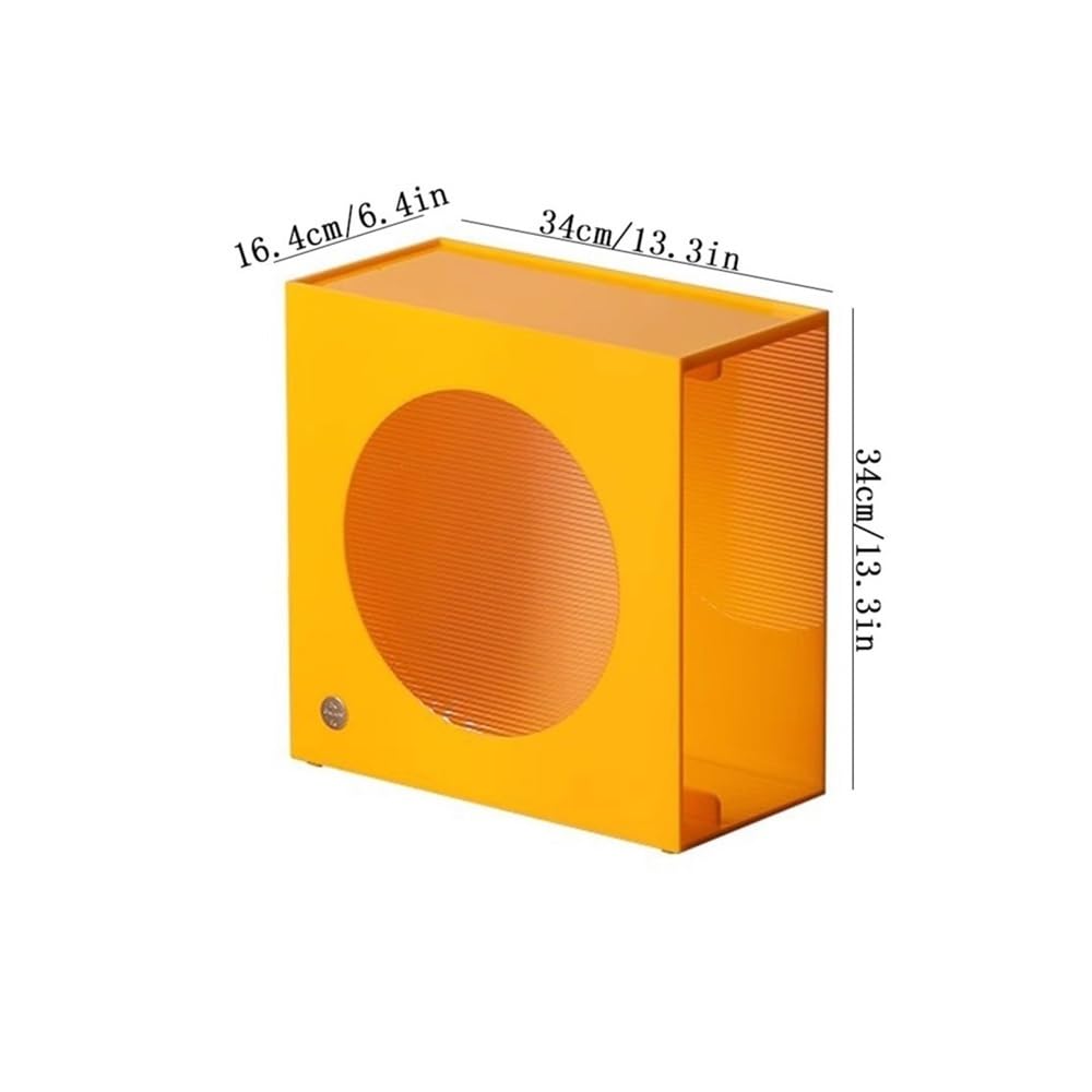 Stojak na płyty CD Regał do przechowywania płyt winylowych Akrylowe pudełko na albumy CD do sypialni na blacie salonu(Orange)