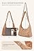 Ulisty Damen Latschig Cord Hobo Tasche Verstellbarer Riemen Schultertasche Umhängetasche Lässig Tragetasche Handtasche beige
