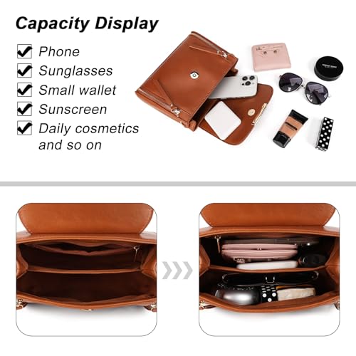 Gladdon Small Crossbody Purses for Women Trendy Shoulder Handbags with Floral Cutouts3